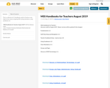 MSS Handbooks and Info for Teachers August 2022
