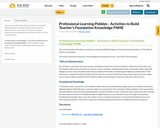 Professional Learning Pebbles - Activities to Build Teacher's Foundation Knowledge FNME