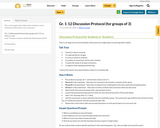 Gr. 1-12 Discussion Protocol (for groups of 3)