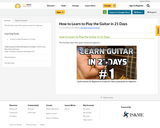 How to Learn to Play the Guitar in 21 Days