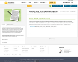 History 30/ELA 30: Dialectical Essay