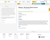 Webinar - DLC Senior History Courses