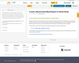 Create a Board Game Book Report or Novel Study