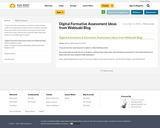 Digital Formative Assessment Ideas from Wabisabi Blog