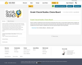 Grade 5 Social Studies: Choice Board
