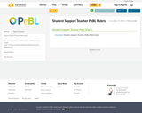 Student Support Teacher PeBL Rubric