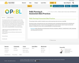PeBL Planning & Assessment Best Practices