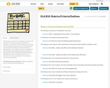 ELA B10: Rubrics/Criteria/Outlines