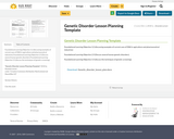 Genetic Disorder Lesson Planning Template