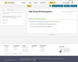 High School Writing Supports