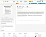 The Eight Big Ideas of Classroom Assessment