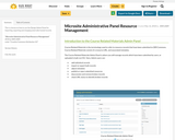 Microsite Administrative Panel Resource Management