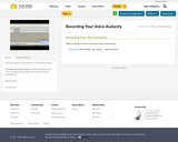 Recording Your Voice-Audacity