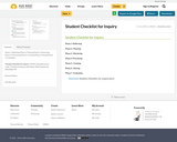Student Checklist for Inquiry