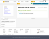Super List of Web Page Evaluation