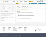 Wikipedia Reliability Worksheet