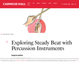 Exploring Steady Beat with Percussion Instruments