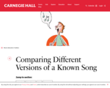 Comparing Different Versions of a Known Song