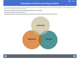 Examples of Active Learning Activities