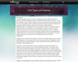 CSI: Types of Evidence