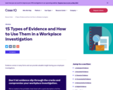 15 Types of Evidence and How to Use Them in Investigations