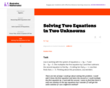 A-REI Solving Two Equations in Two Unknowns