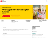 Unplugged Intro to Coding for Kindies
