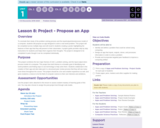 CS Discoveries 2019-2020: Problem Solving Lesson 1.8: Project - Propose an App