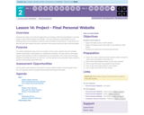 CS Discoveries 2019-2020: Web Development Lesson 2.14: Project - Final Personal Website