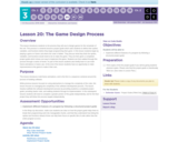 CS Discoveries 2019-2020: Interactive Animations and Games Lesson 3.2: The Game Design Process