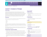 CS Discoveries 2019-2020: The Design Process Lesson 4.1: Analysis of Design