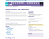 CS Discoveries 2019-2020: The Design Process Lesson 4.16: Project - App Presentation