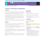 CS Principles 2019-2020 3.2: The Need for Algorithms
