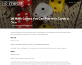 Dice and Card Games to Practice Math Facts
