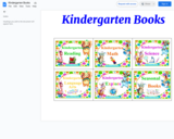 Kindergarten Books for Summer