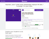 Letter Work Wednesday: Kahoot! PA Skill Practice