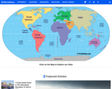 World Map / World Atlas / Atlas of the World Including Geography Facts and Flags