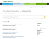 Supporting All Learners - School & Classroom Level Supports / Soutiens au Niveau de l'École et de la Salle de Classe
