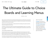 The Ultimate Guide to Choice Boards and Learning Menus — A.J. Juliani
