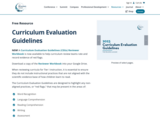 Curriculum Evaluation Guidelines