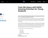 Color My Space with NASA Coloring Activities for Young Students
