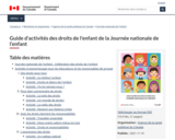 Journée nationale de l'enfant : Guide d'activités de l'enfant