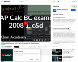 Calculus: Ap Calculus BC Exams: 2008 1 C&D