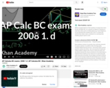 Calculus: Ap Calculus BC Exams: 2008 1 D