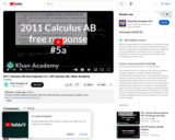 Calculus: 2011 Calculus Ab Free Response #5a