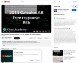 Calculus: 2011 Calculus Ab Free Response #5b