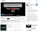 Calculus: 2011 Calculus Ab Free Response #6a