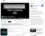 Calculus: 2011 Calculus Ab Free Response #6c
