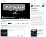 Calculus: 2011 Calculus Bc Free Response #1a