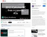 Calculus: 2011 Calculus Bc Free Response #3a